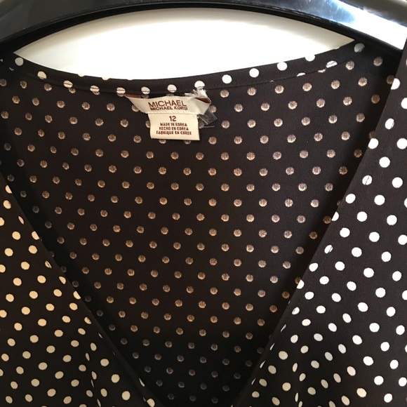 Michael Kors Polka Dot Brown Dress sz 12. - Picture 2 of 10
